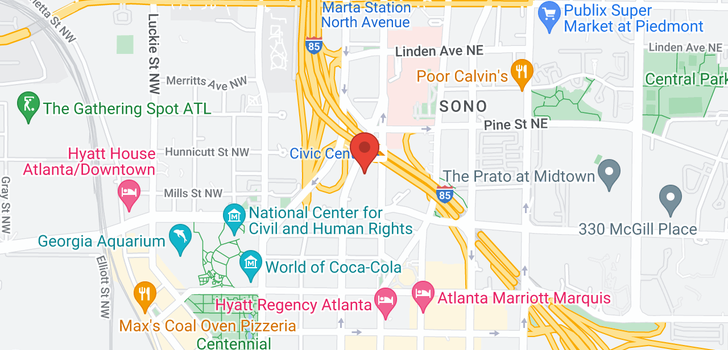 map of 400 W Peachtree Street NW Unit 2314